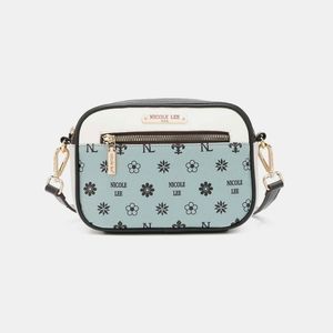 Nicole Lee USA Monogram Pattern Handbag with Rhinestones Decor main image 0